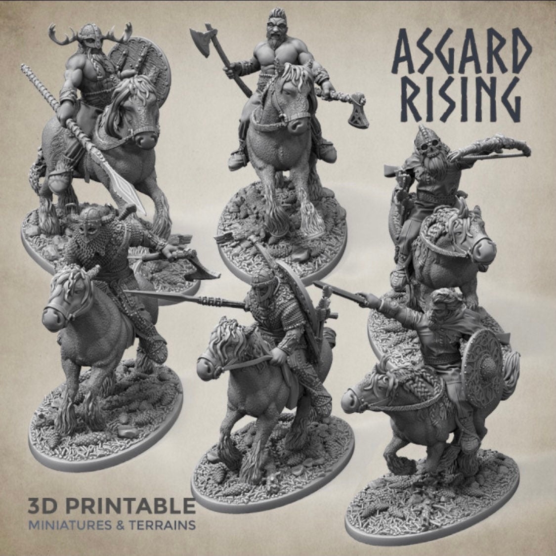 Norsemen rider warband by Asgard Rising (cavalry / Knight / marauder)