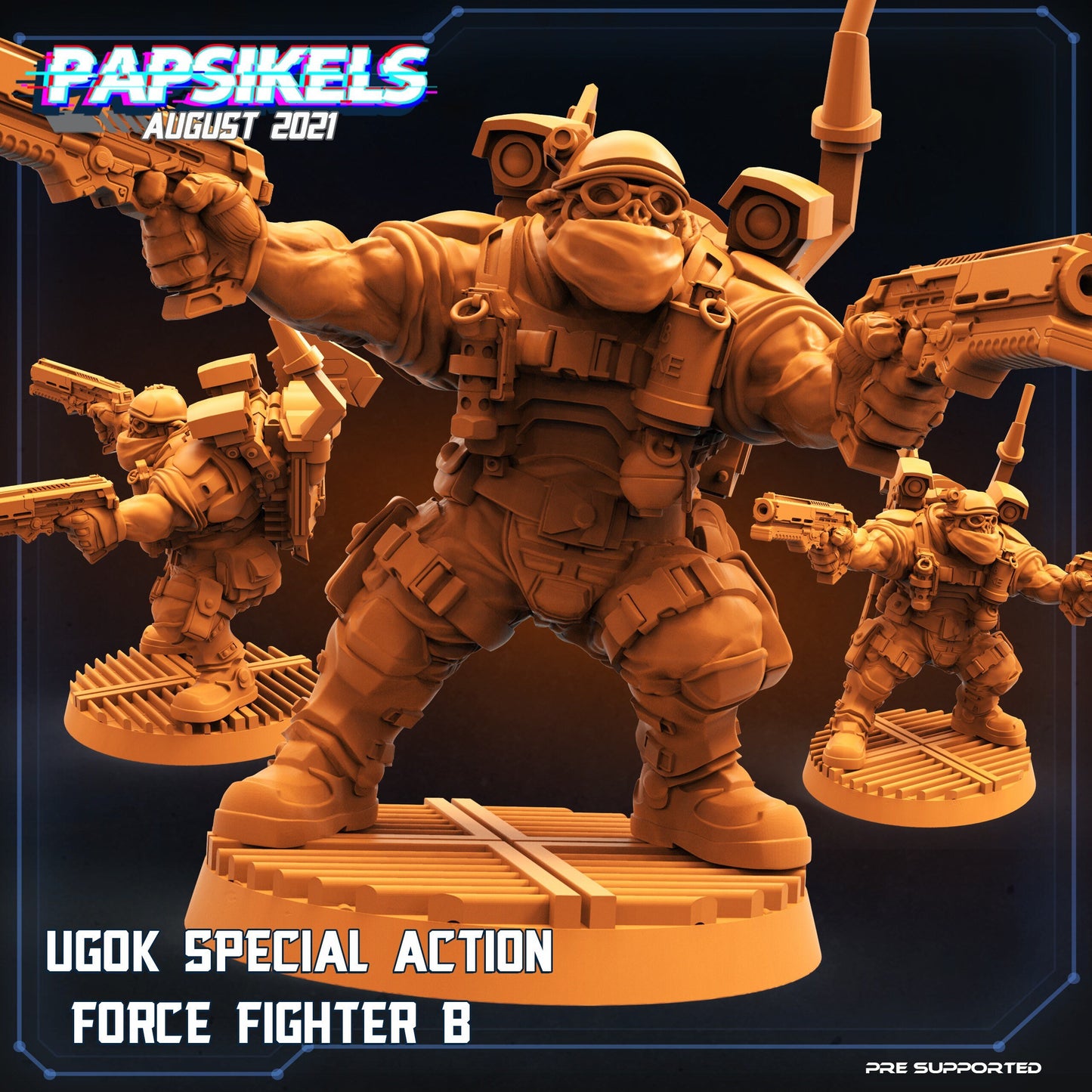 Ugok Colonial Marine / Orks / Orruks / Ogryns (sculpted by Papsikels)