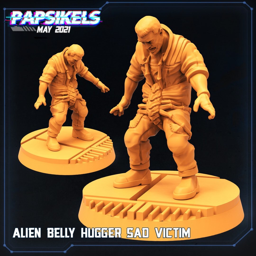 Xenomorph Alien Face Hugger/ Chest Burster Victims - set of 2 (sculpted by Papsikels)