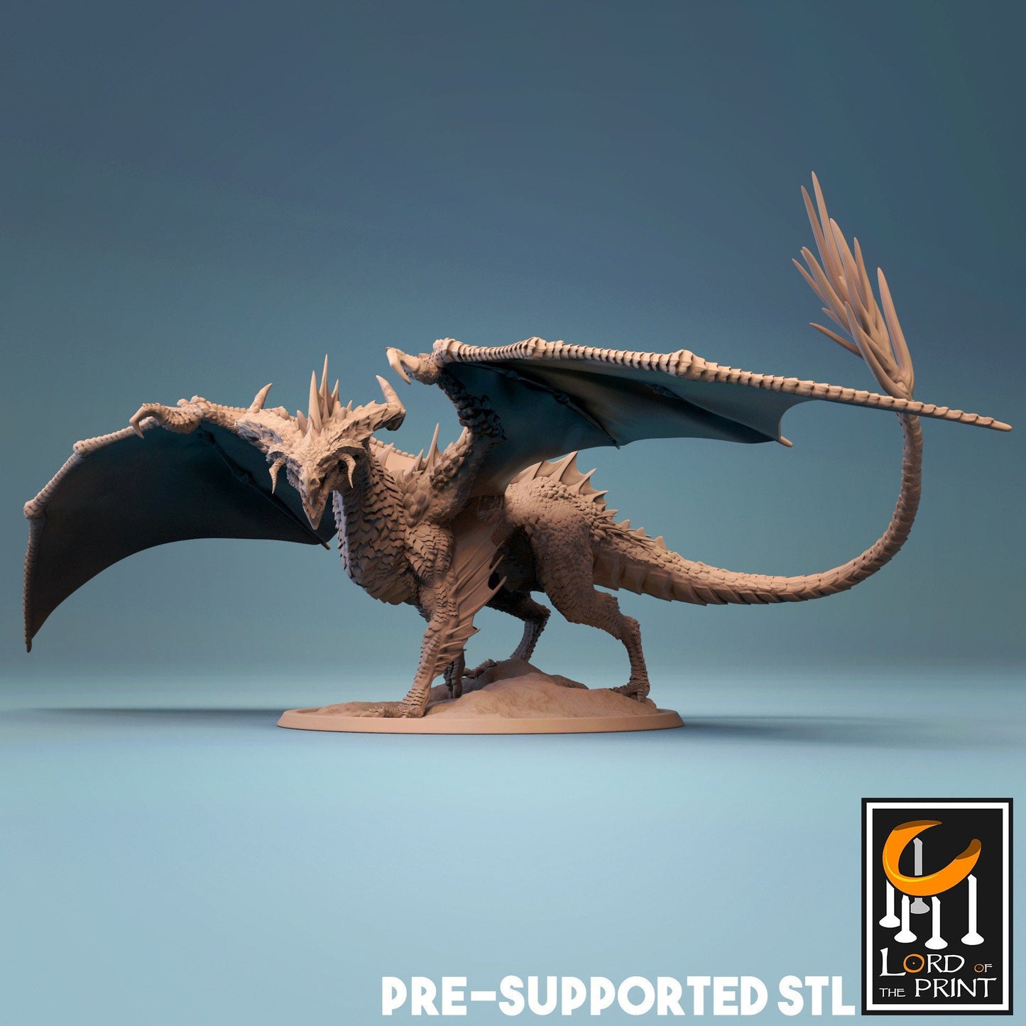 Adult Black Dragon by Lord of the Print