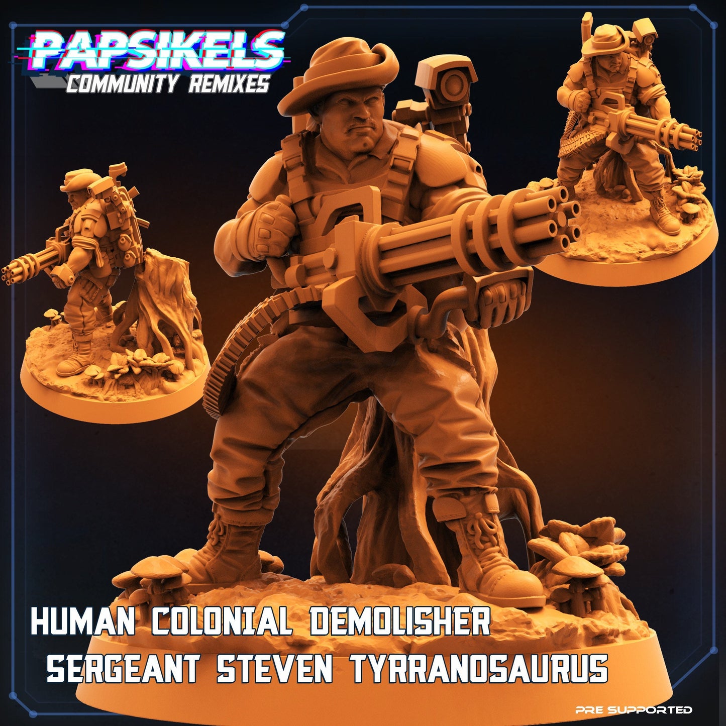 Blain Cooper / Sgt Steven Tyrannosaurus / Jesse Ventura (sculpted by Papsikels)
