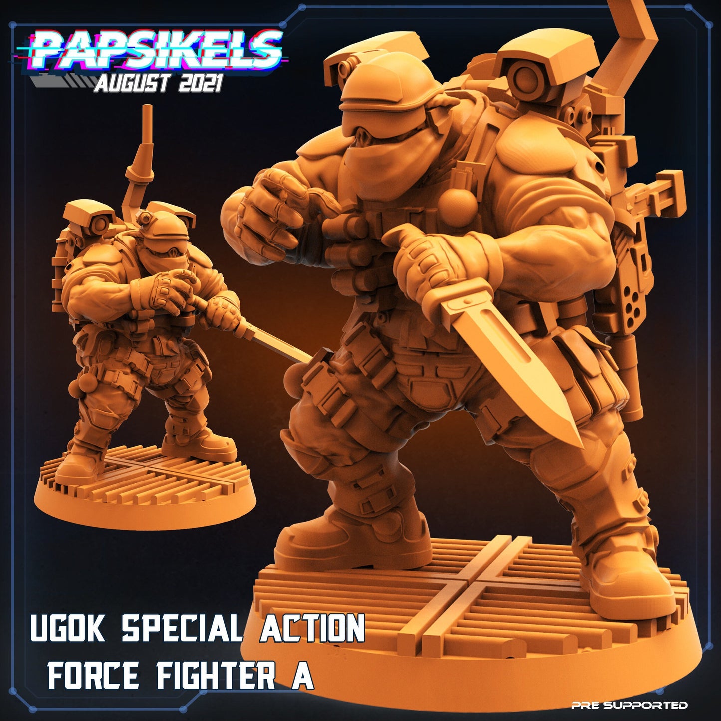 Ugok Colonial Marine / Orks / Orruks / Ogryns (sculpted by Papsikels)