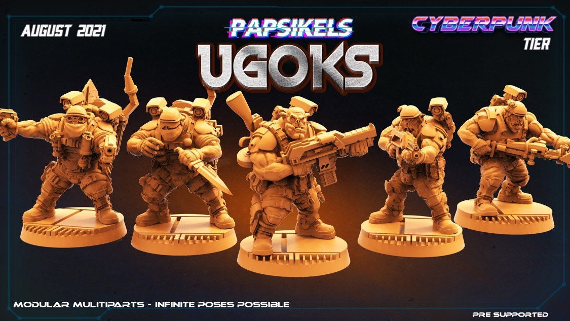 Ugok Colonial Marine / Orks / Orruks / Ogryns (sculpted by Papsikels)