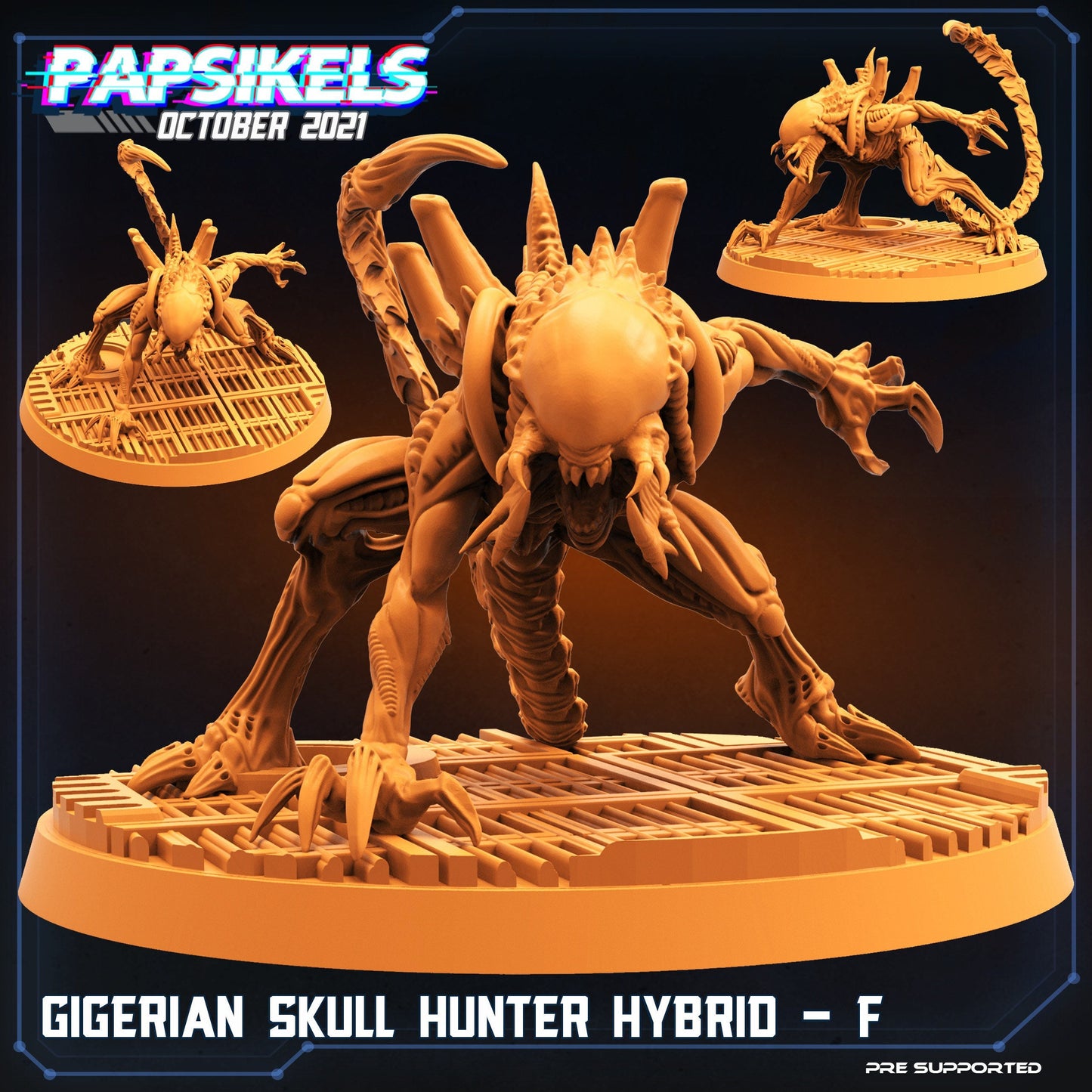 Gigerian Skull Hunter Hybrid / Predalien (sculpted by Papsikels)