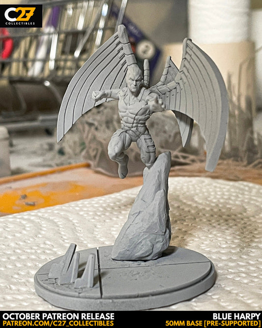 Arch-Angel / Blue Harpy 40mm miniature (sculpted by C27 collectibles) (Crsis Protocol Proxy/Alternative)