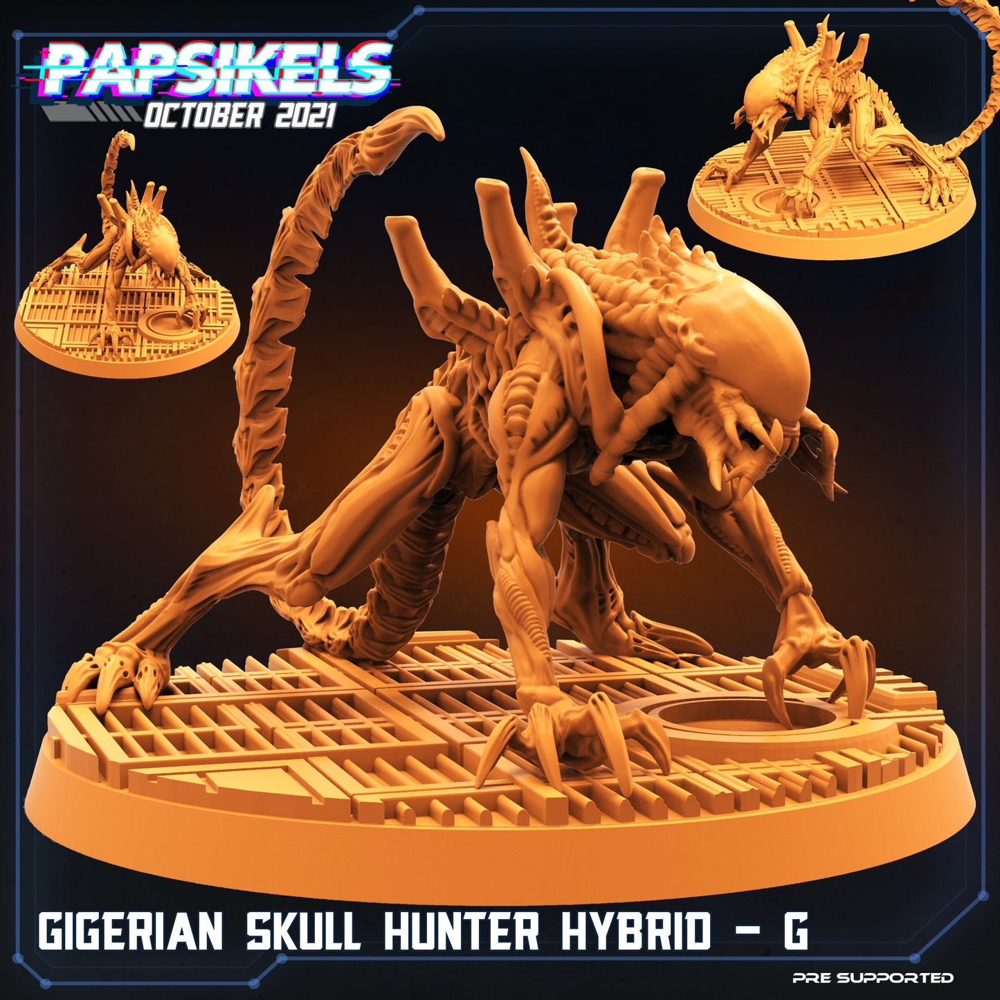 Gigerian Skull Hunter Hybrid / Predalien (sculpted by Papsikels)