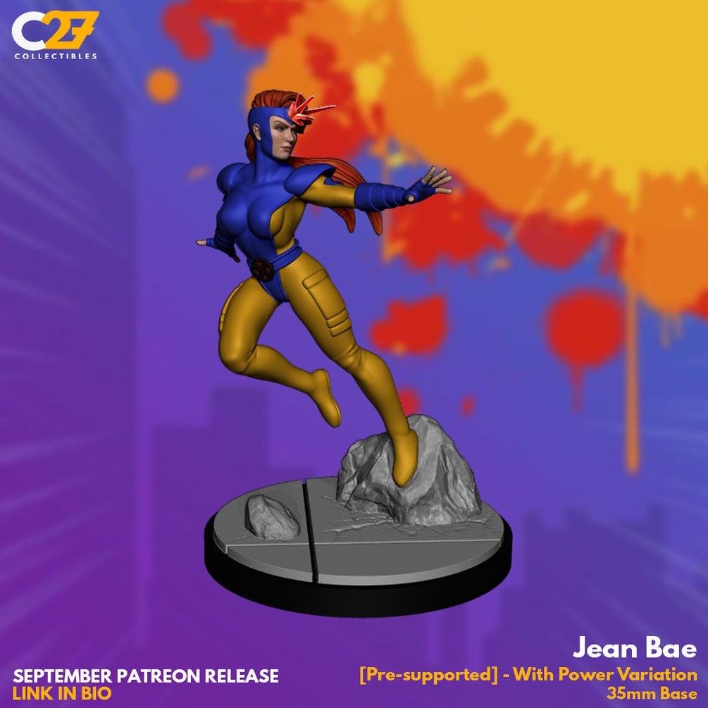 Jean Grey / Jean Bae 40mm miniature (sculpted by C27 collectibles) (Crisis Protocol Proxy/Alternative)