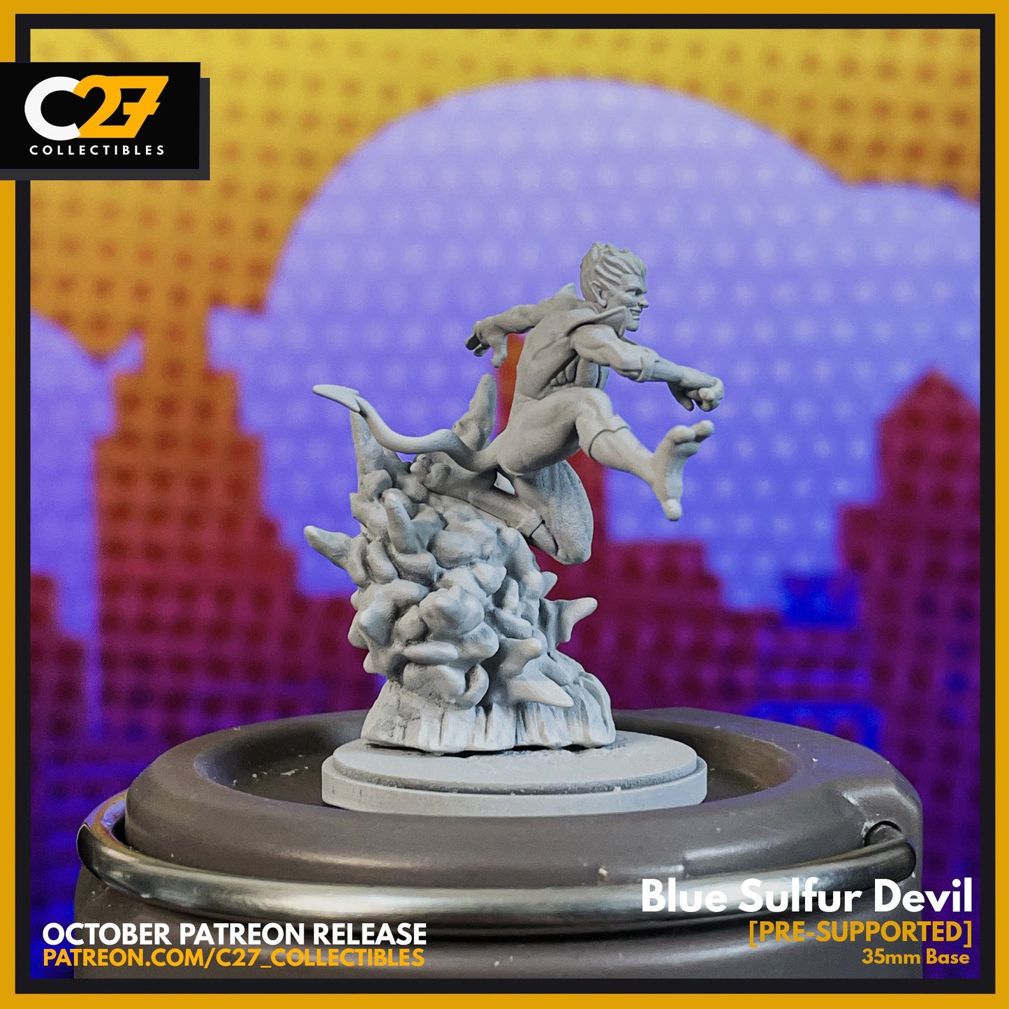 Nightcrawler/ Blue Sulphur Demon 40mm miniature (sculpted by C27 collectibles) (Crisis Protocol Proxy/Alternative)
