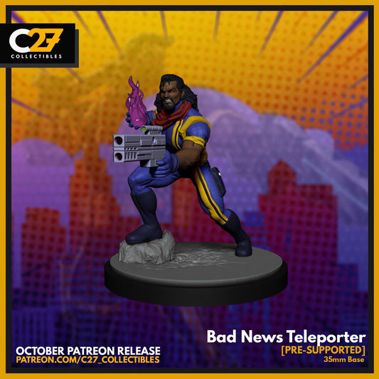 Bishop / Bad News Teleporter 40mm miniature (sculpted by C27 collectibles) (Crisis Protocol Proxy/Alternative)