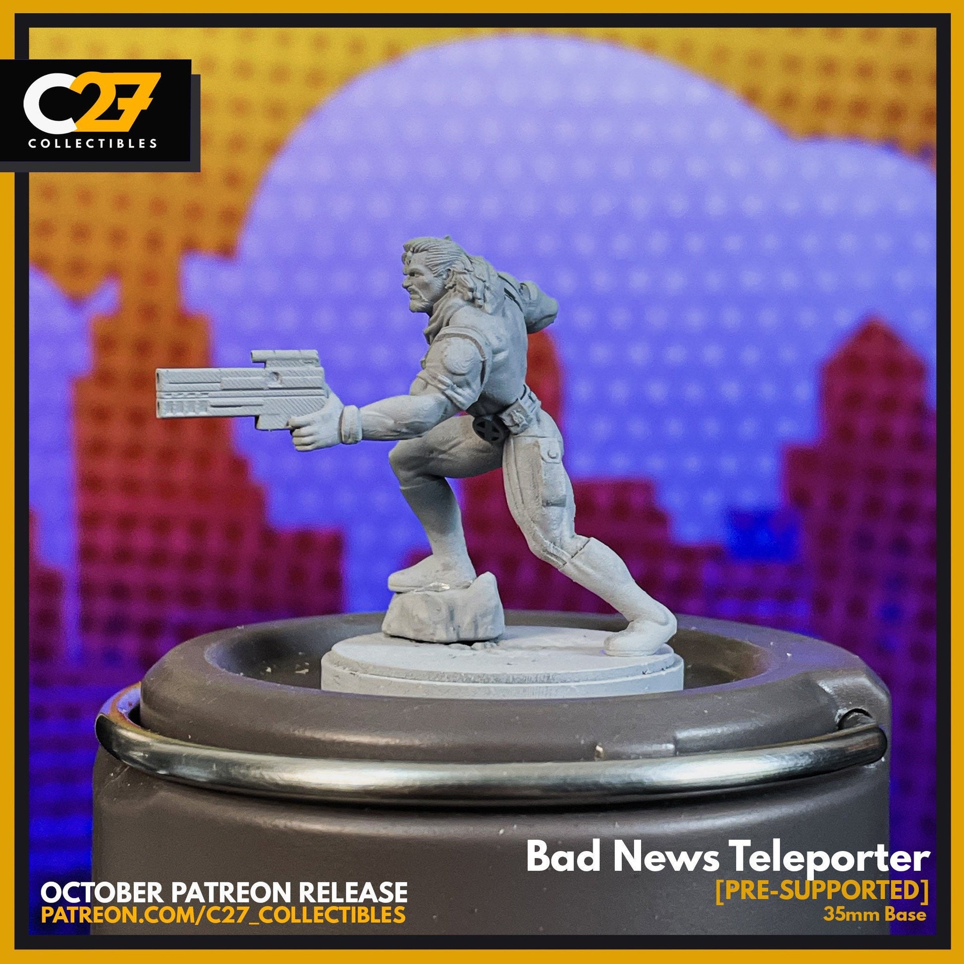 Bishop / Bad News Teleporter 40mm miniature (sculpted by C27 collectibles) (Crisis Protocol Proxy/Alternative)