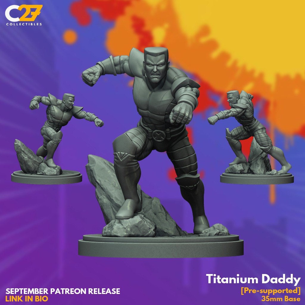 Colossus / Titanium Daddy 40mm miniature (sculpted by C27 collectibles) (Crisis Protocol Proxy/Alternative)