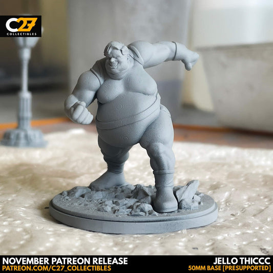 The Blob / Jello Thicc 40mm miniature (sculpted by C27 collectibles) (Crisis Protocol Proxy/Alternative)