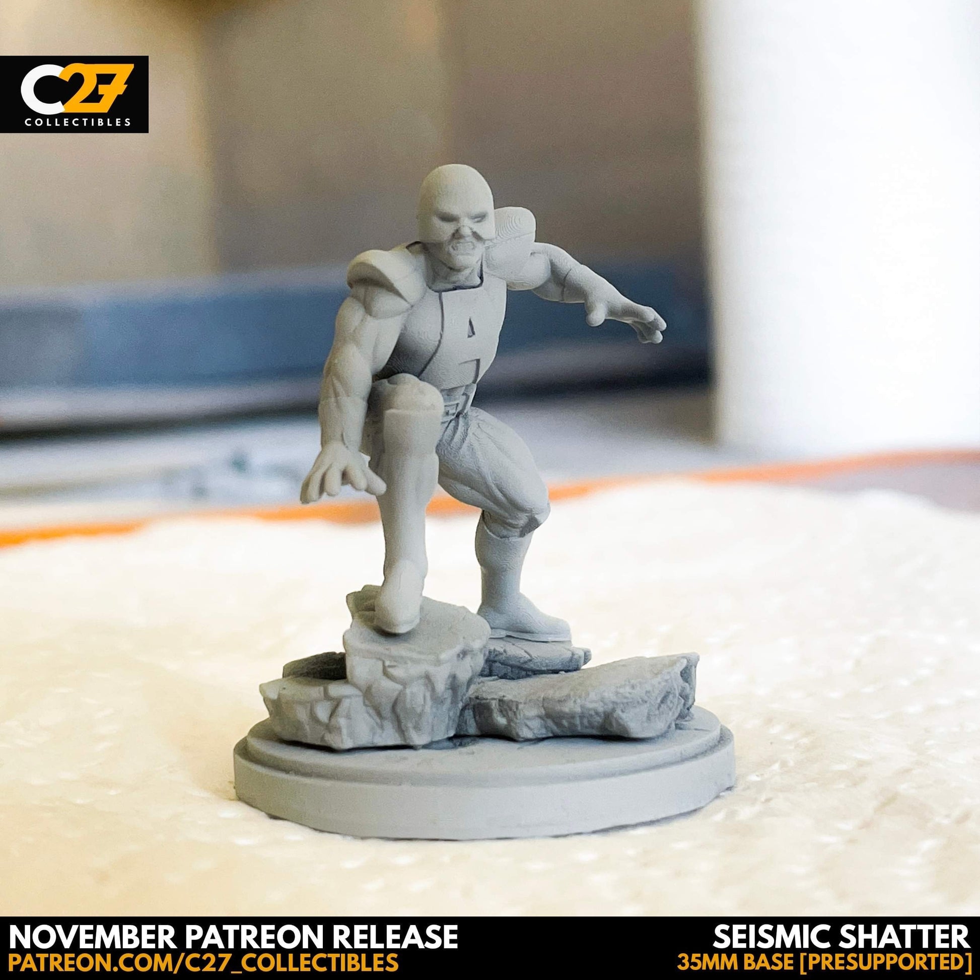 Avalanche / Seismic Shatter 40mm miniature (sculpted by C27 collectibles) (Crisis Protocol Proxy/Alternative)