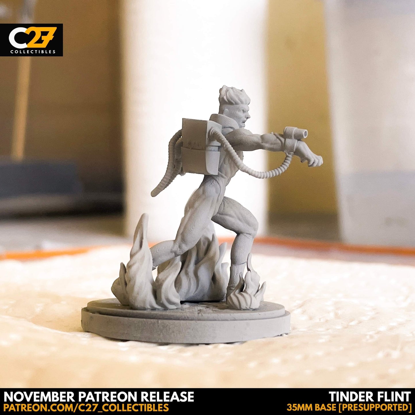 Pyro / Tinder Flint 40mm miniature (sculpted by C27 collectibles) (Crisis Protocol Proxy/Alternative)