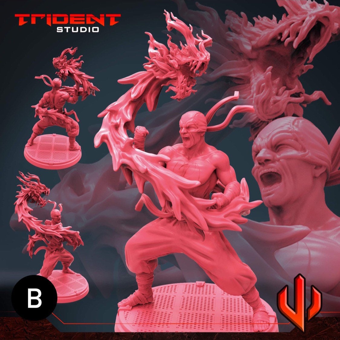 Iron Fist (Fan art sculpted by Trident Studio) (Crisis Protocol Proxy/Alternative)