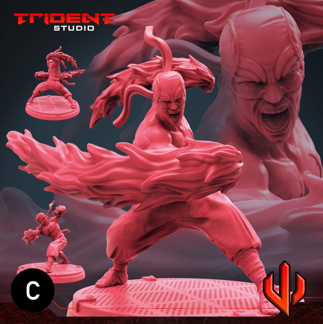 Iron Fist (Fan art sculpted by Trident Studio) (Crisis Protocol Proxy/Alternative)