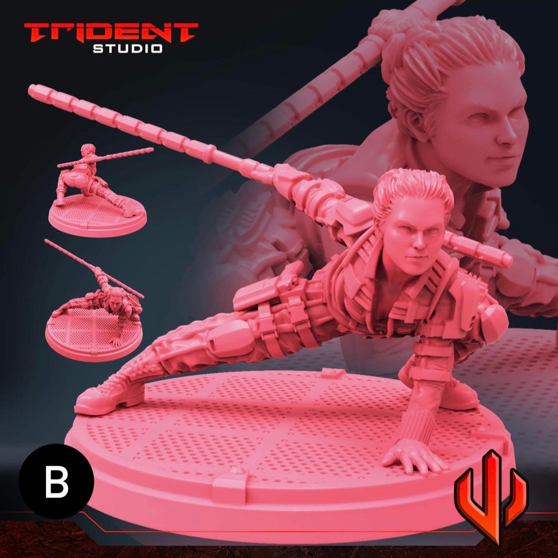 Black Widow / Yelena Belova (Fan art sculpted by Trident Studio) (Crisis Protocol Proxy/Alternative)