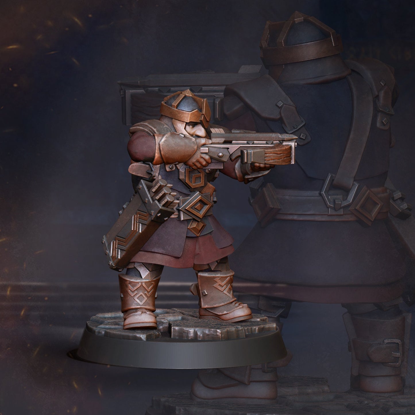 Dwarf with Crossbow (The Mines - Flames of War Kickstarter)