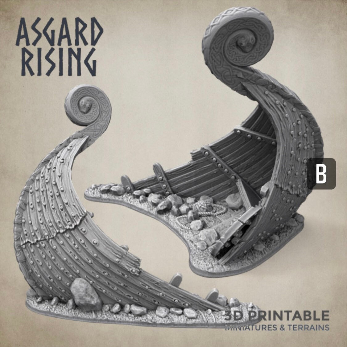 Wrecked Longship (sculpted by Asgard Rising)