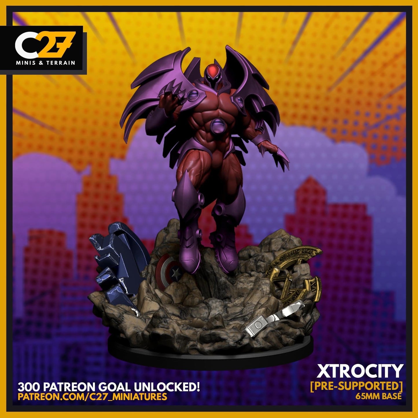 Onslaught / Xtrocity 40mm miniature (sculpted by C27 collectibles) (Crsis Protocol Proxy/Alternative)