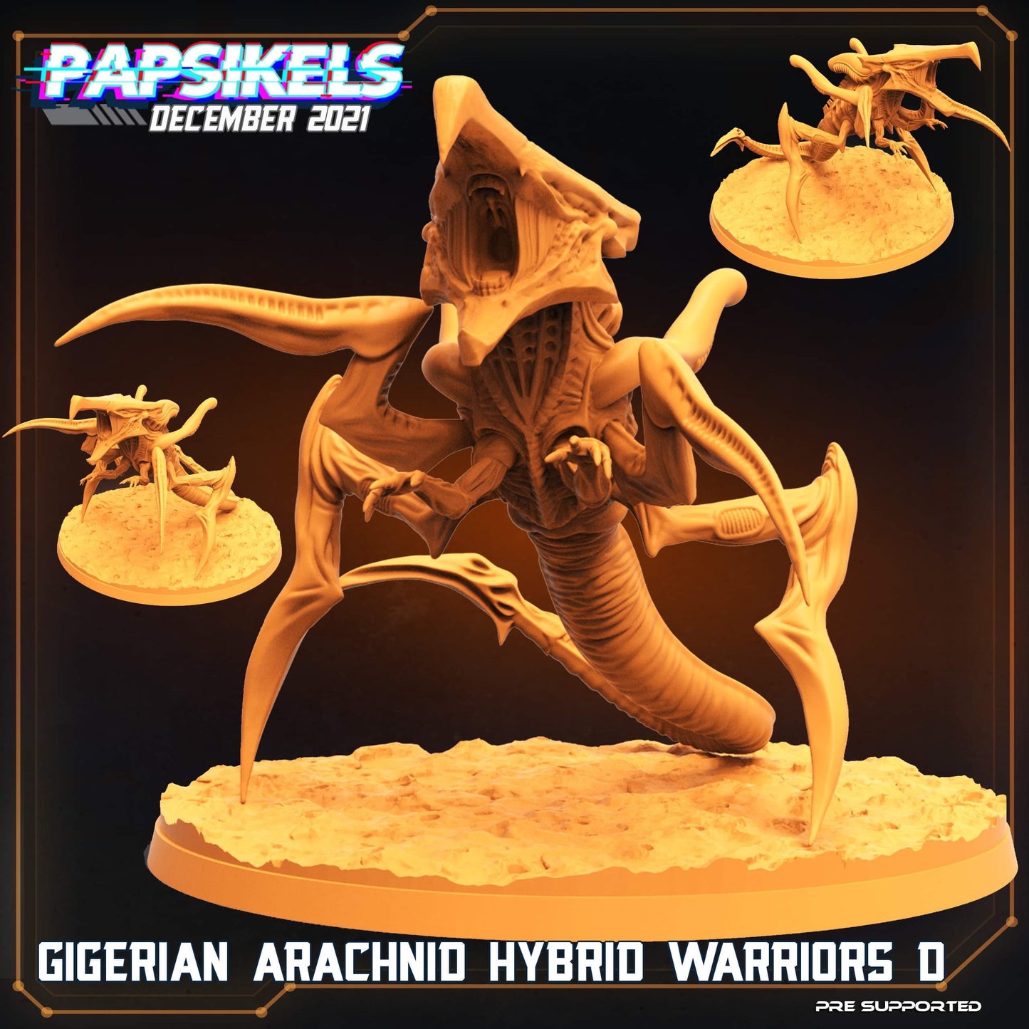 Gigerian Arachnid Hybrid Warriors (sculpted by Papsikels)