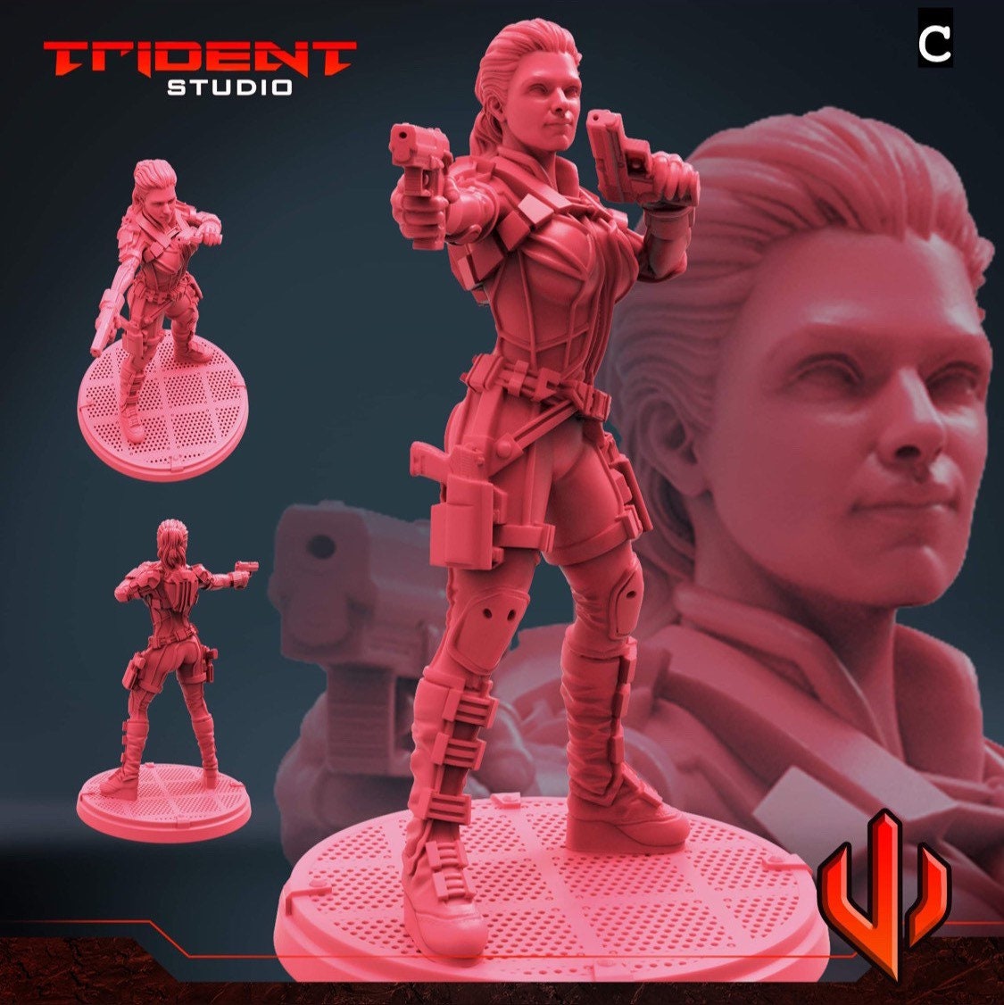 Melina Vostokoff / The Iron Maiden (Fan art sculpted by Trident Studio) (Crisis Protocol Proxy/Alternative)