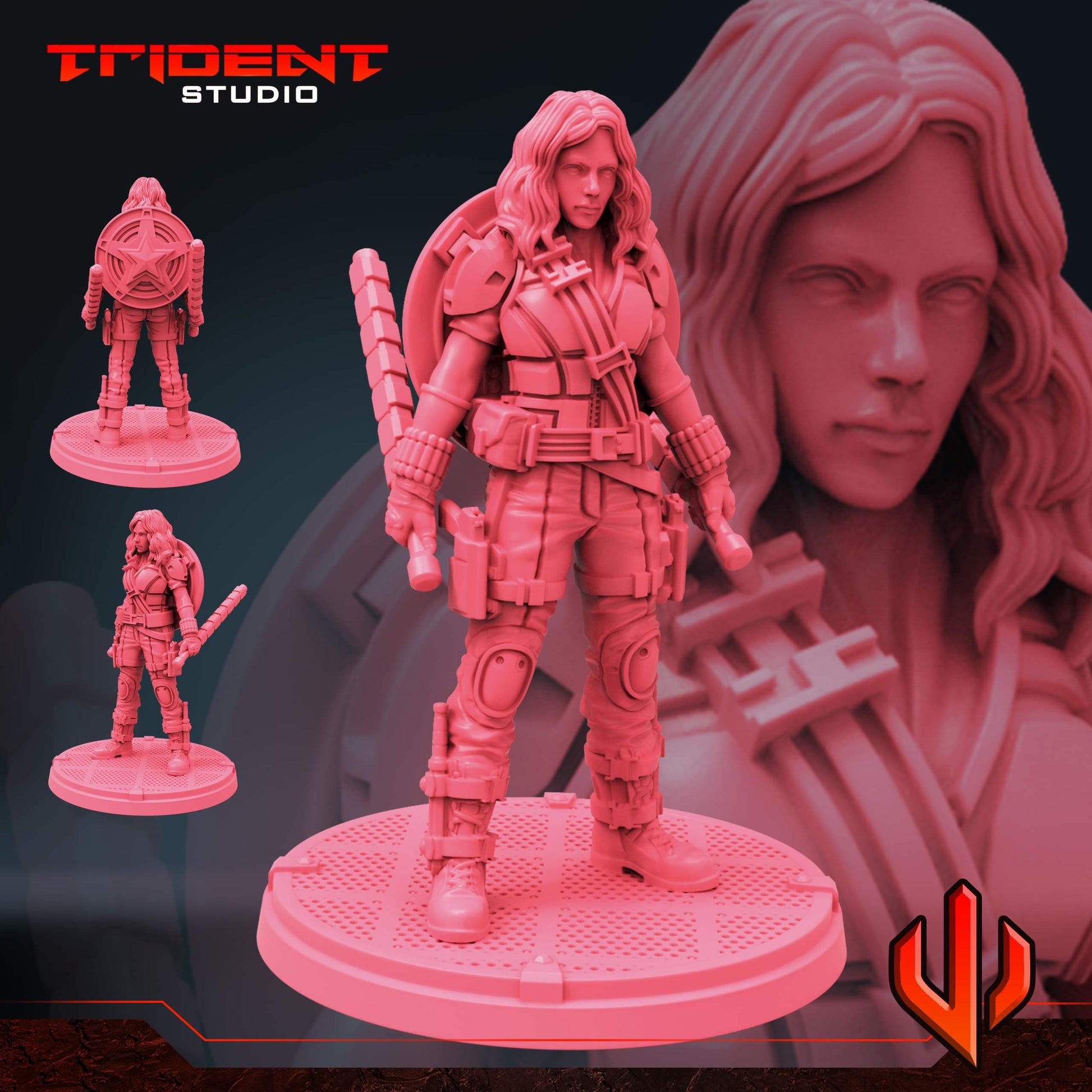 Black Widow - What If… (Fan art sculpted by Trident Studio) (Crisis Protocol Proxy/Alternative)