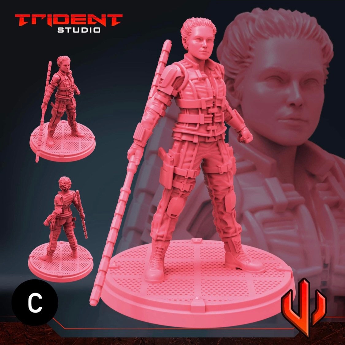 Black Widow / Yelena Belova (Fan art sculpted by Trident Studio) (Crisis Protocol Proxy/Alternative)