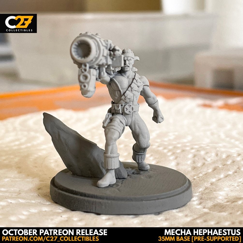 Forge / Mecha Hephaestus 40mm miniature (sculpted by C27 collectibles) (Crisis Protocol Proxy/Alternative)