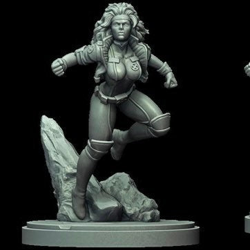 Rogue / Absorbing Woman 40mm miniature (sculpted by C27 collectibles) (Crisis Protocol Proxy/Alternative)