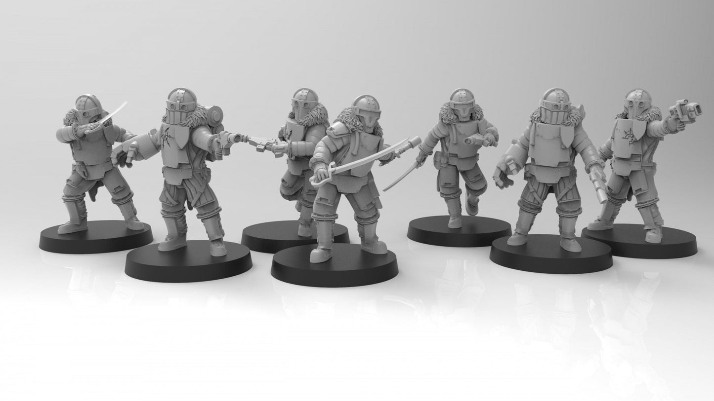 Lunar Auxilia Officers (7) (sculpted by That Evil One)