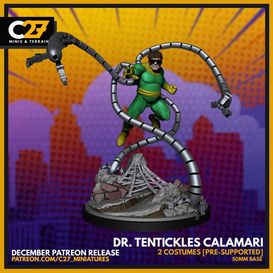 Doctor Octopus / Doctor Tentickles Calamari 40mm miniature (sculpted by C27 collectibles) (Crsis Protocol Proxy/Alternative)