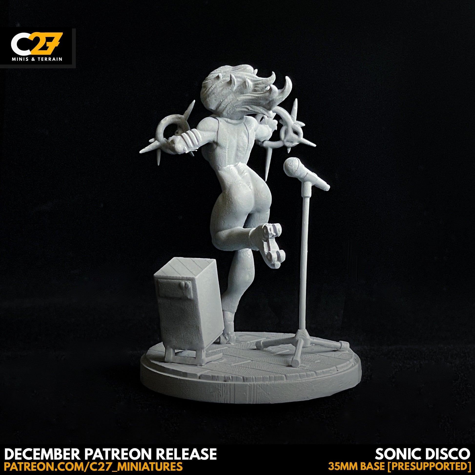 Dazzler / Sonic Disco 40mm miniature (sculpted by C27 collectibles) (Crisis Protocol Proxy/Alternative)