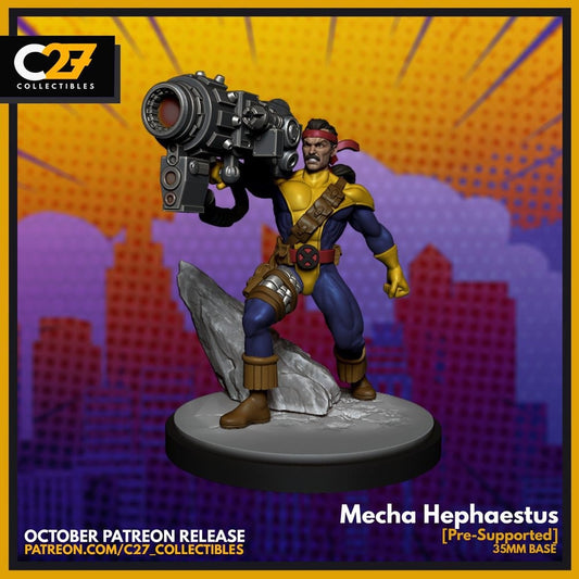 Forge / Mecha Hephaestus 40mm miniature (sculpted by C27 collectibles) (Crisis Protocol Proxy/Alternative)