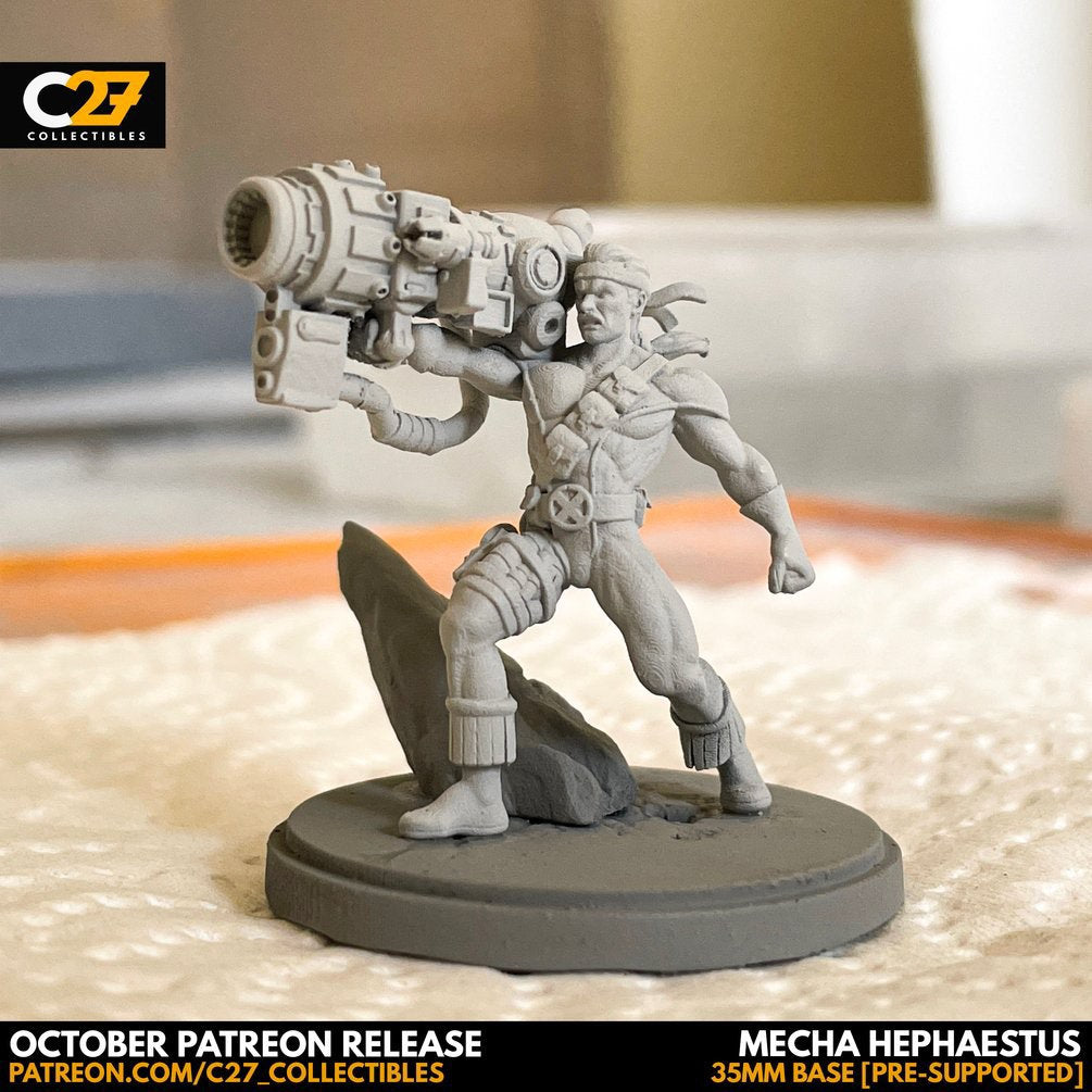 Forge / Mecha Hephaestus 40mm miniature (sculpted by C27 collectibles) (Crisis Protocol Proxy/Alternative)