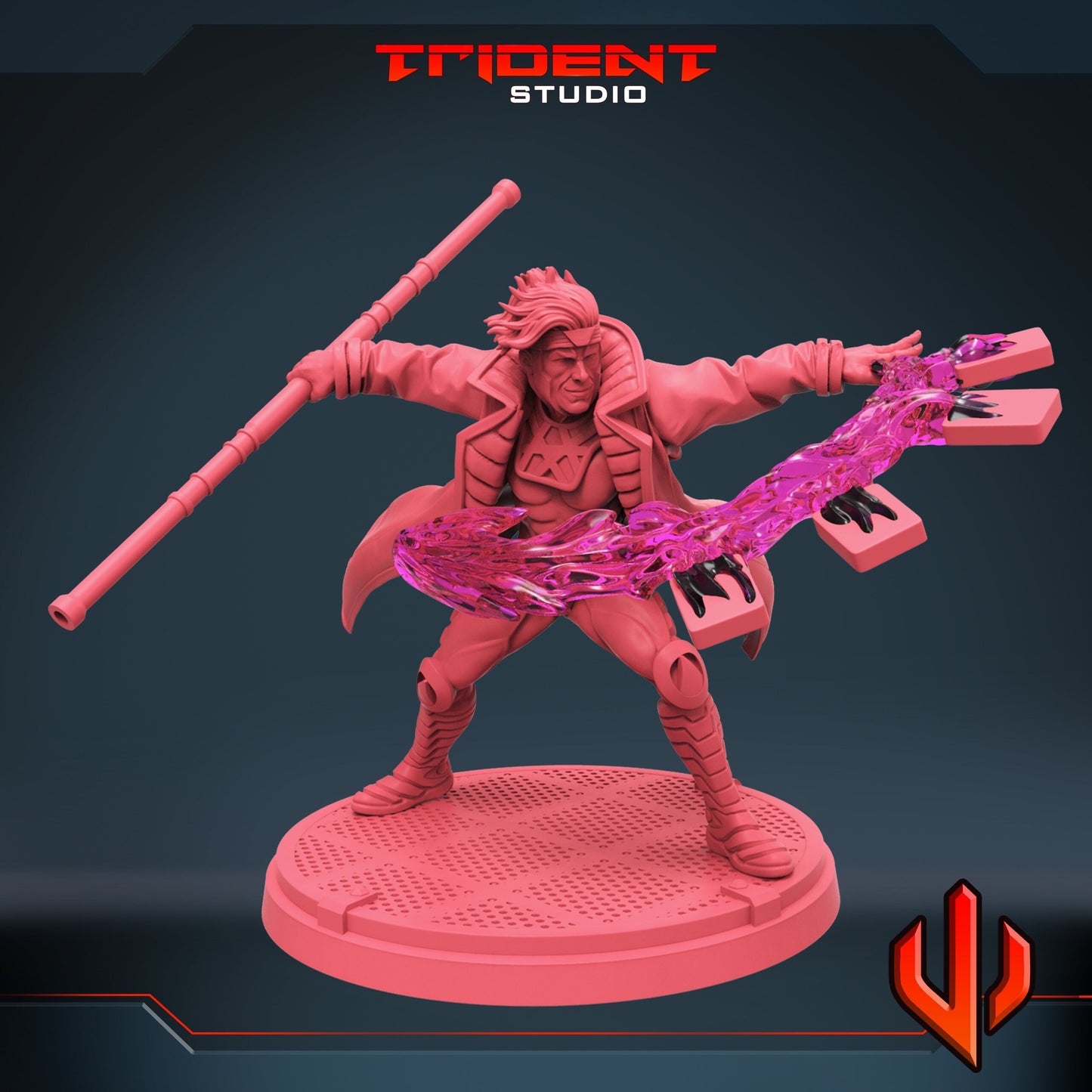 Gambit - Pose B (Fan art sculpted by Trident Studio) (Crisis Protocol Proxy/Alternative)