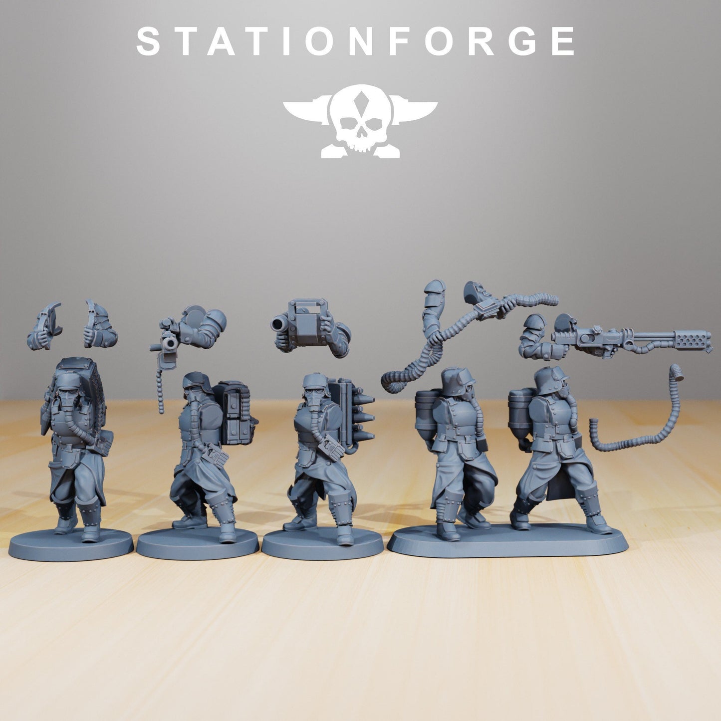 Grim Guard Armoured Squad (5) (sculpted by Stationforge)