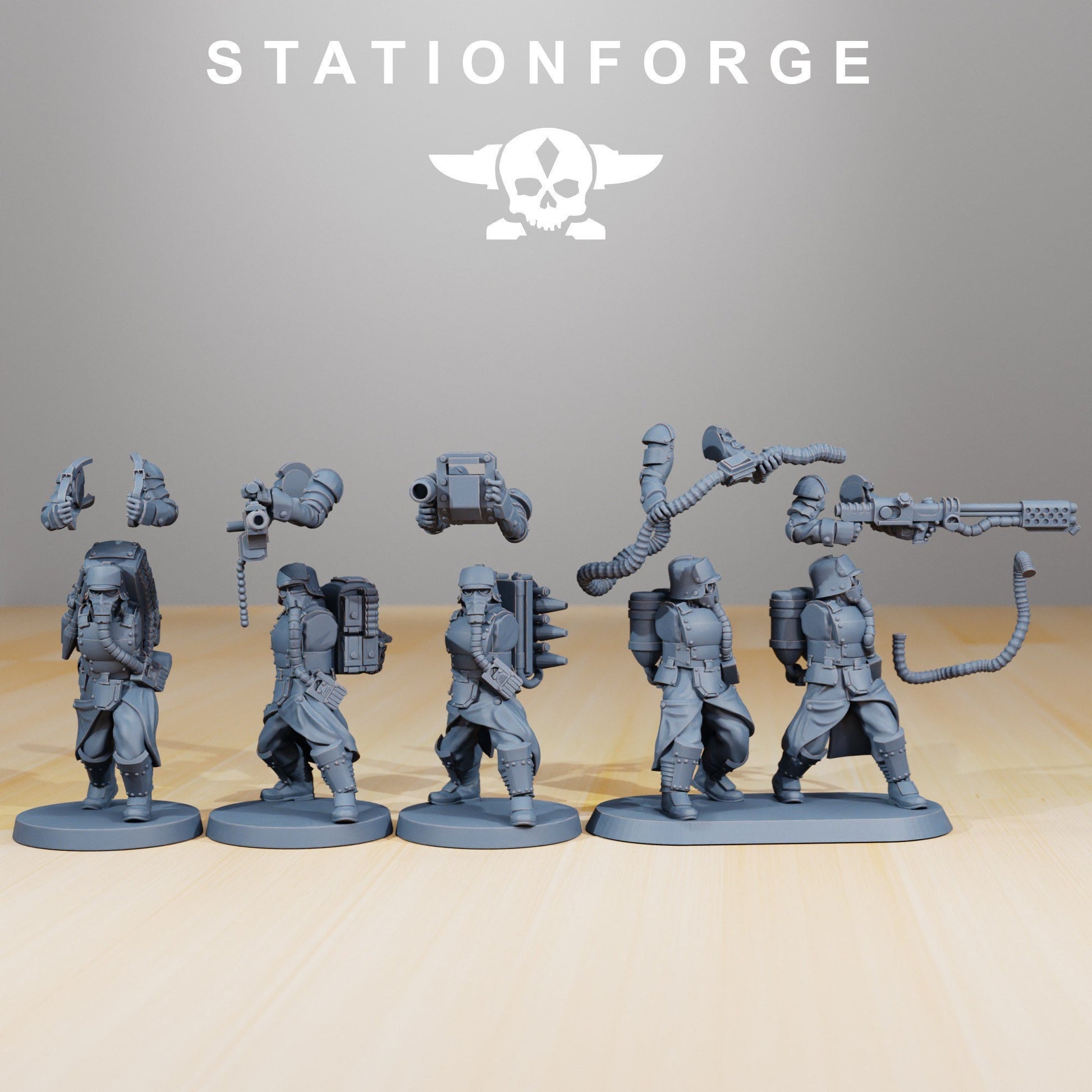 Grim Guard Armoured Squad (5) (sculpted by Stationforge)