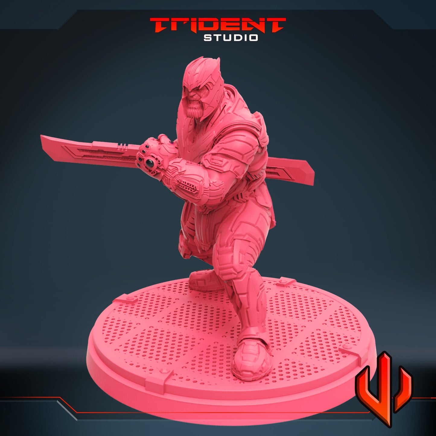 Thanos with Infinity Gauntlet (Fan art sculpted by Trident Studio) (Crisis Protocol Proxy/Alternative)