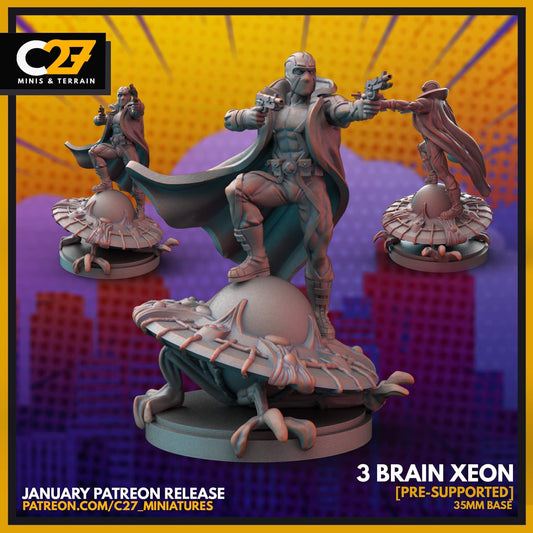 Fantomex / 3 Brain Xeon 40mm miniature (sculpted by C27 collectibles) (Crisis Protocol Proxy/Alternative)