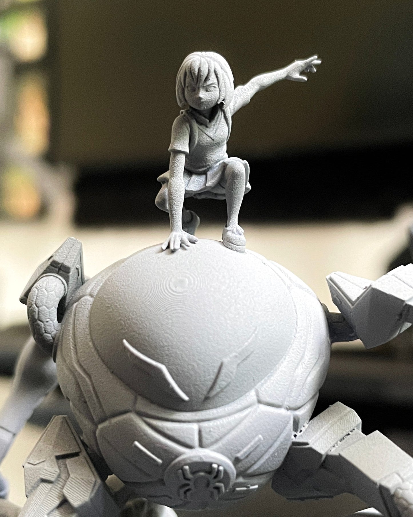 Peni Parker / Spider in the Shell 40mm miniature (sculpted by C27 collectibles) (Crisis Protocol Proxy/Alternative)