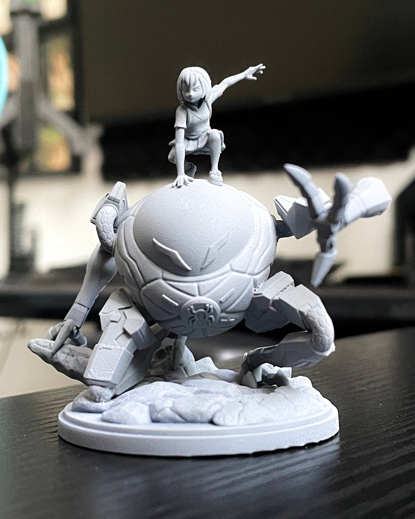 Peni Parker / Spider in the Shell 40mm miniature (sculpted by C27 collectibles) (Crisis Protocol Proxy/Alternative)