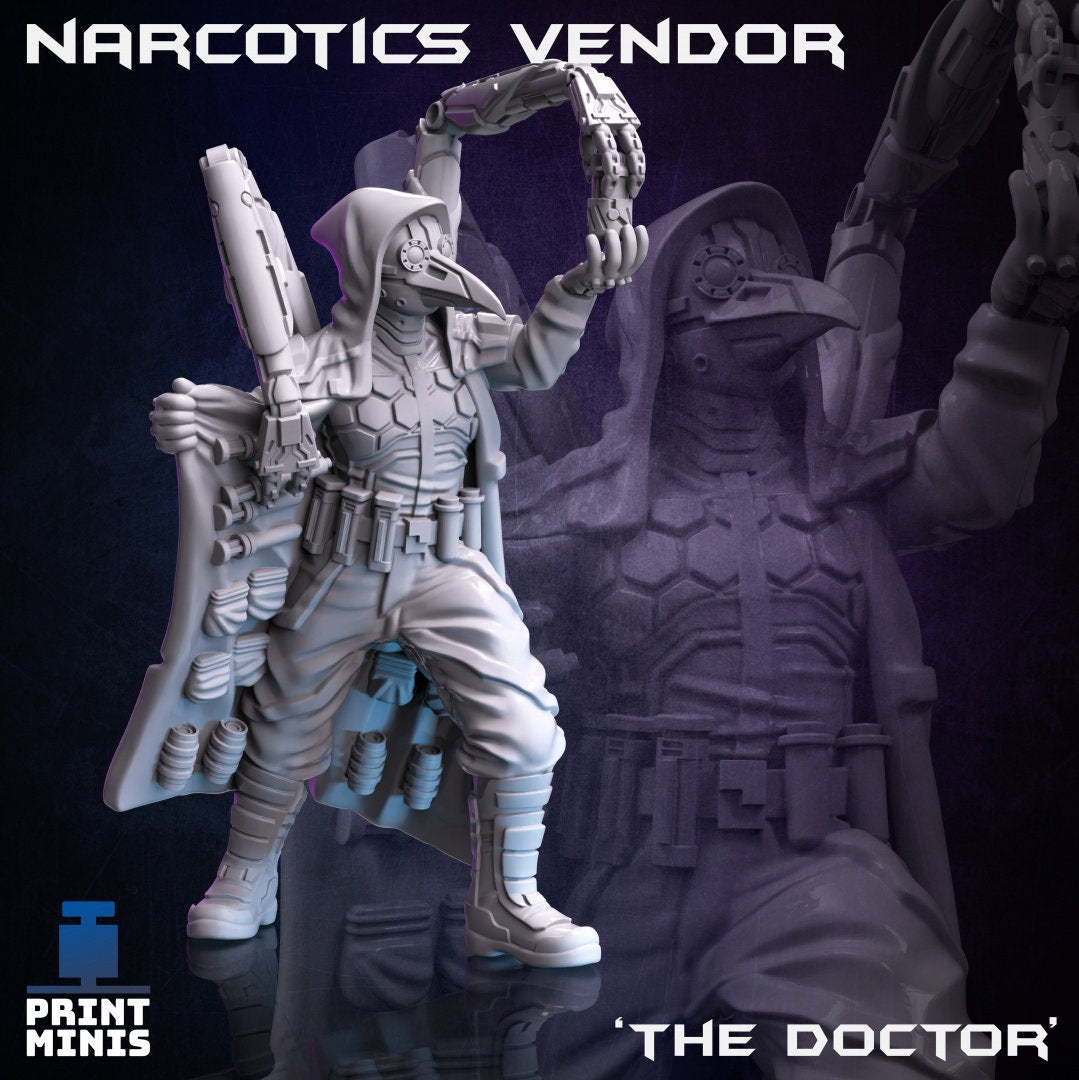 Narcotics Vendor - The Doctor miniature (by Print Minis)
