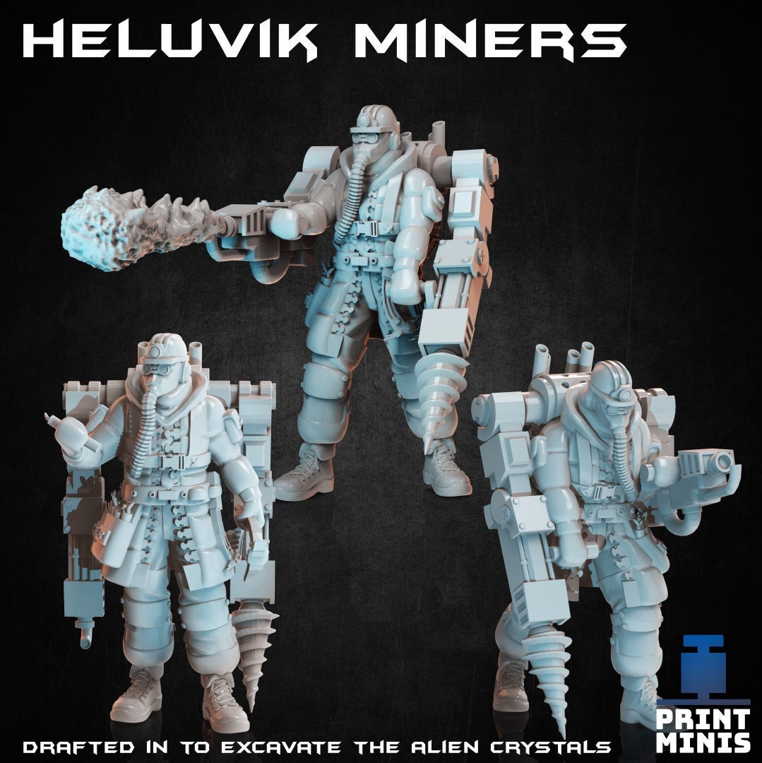Heluvik Miners (by Print Minis)