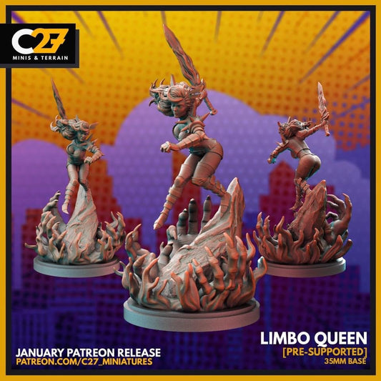 Magik / Limbo Queen 40mm miniature (sculpted by C27 collectibles) (Crisis Protocol Proxy/Alternative)