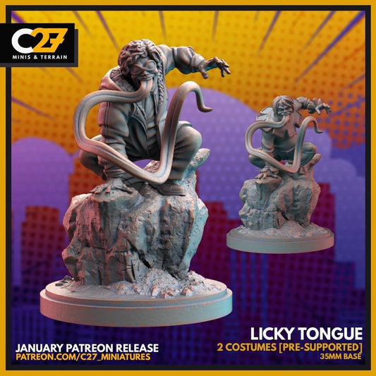 Toad / Licky Tongue 40mm miniature (sculpted by C27 collectibles) (Crisis Protocol Proxy/Alternative)