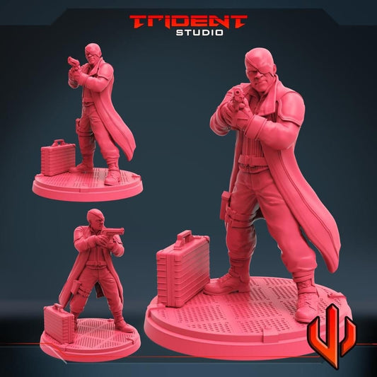 Nick Fury (Fan art sculpted by Trident Studio) (Crisis Protocol Proxy/Alternative)