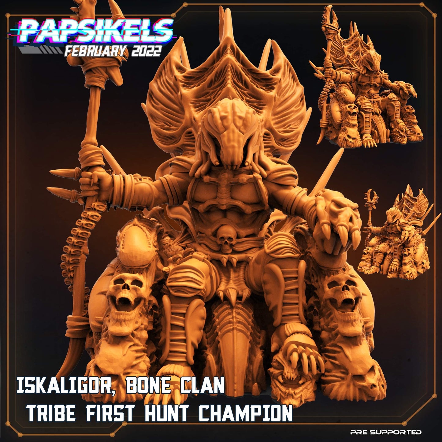 Iskaligor Bone Clan Tribe Champion - Predator Warrior (sculpted by Papsikels)