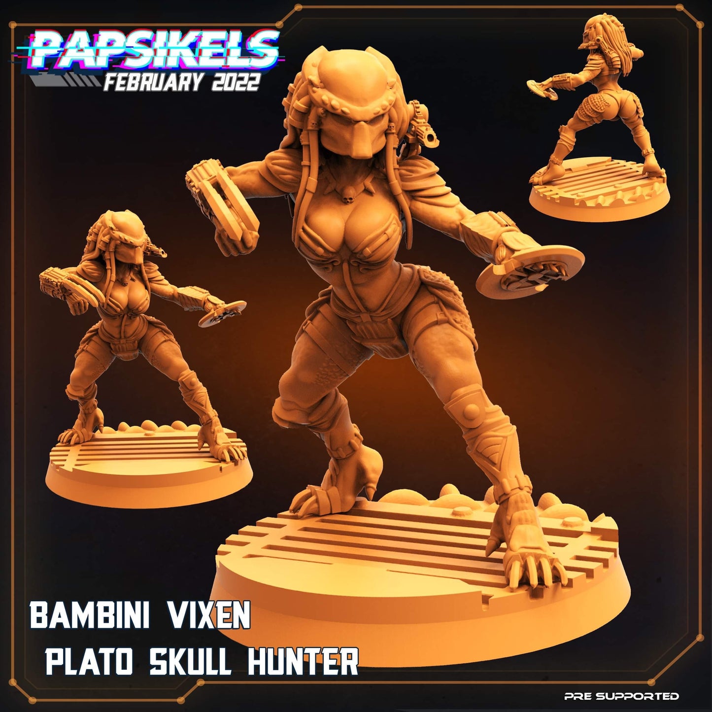 Bambini Vixen Plato Skull Hunter - Alt Predator Warrior (sculpted by Papsikels)