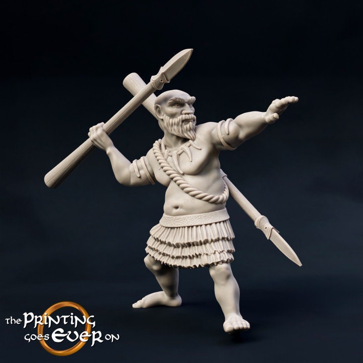 Woodwose Spearman B (sculpted by The Printing Goes Ever On)